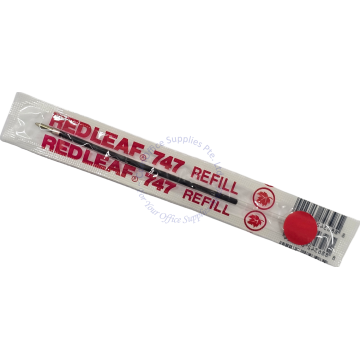 RED LEAF SUPER BALLPEN REFILL 747DX RED