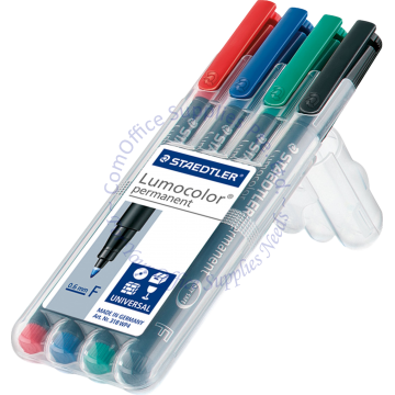 STAEDTLER LUMOCOLOR PERM. PEN 318-WP4 F 4COLOR