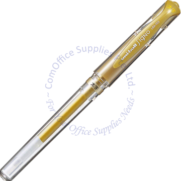 UNIBALL SIGNO BROAD UM-153 GOLD