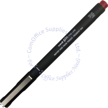UNI PIN FINE LINE PEN 0.5MM RED (12s)