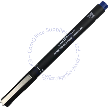 UNI PIN FINE LINE PEN 0.8MM BLUE (12s)