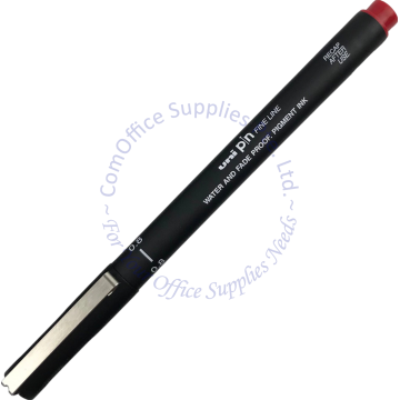 UNI PIN FINE LINE PEN 0.8MM RED (12s)