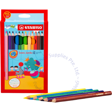 STABILO SWAN JUMBO 12 COLOR PENCILS #1877J-H