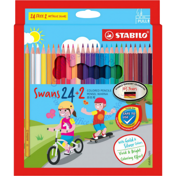 STABILO SWANS 24 COLOR PENCILS #1870/26