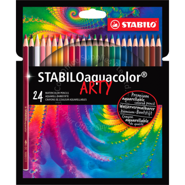 STABILO AQUACOLOR ARTY 24 COLOR PENCILS #1624/1-20