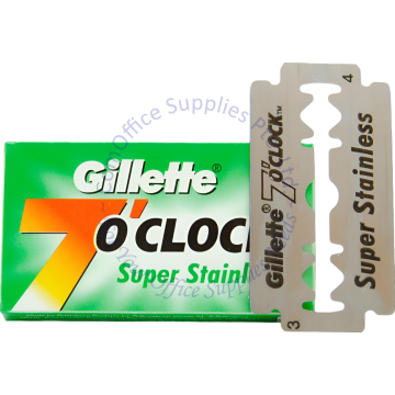 GILLETTE 7 O-CLOCK DOUBLE EDGE CUTTER BLADE (5s)