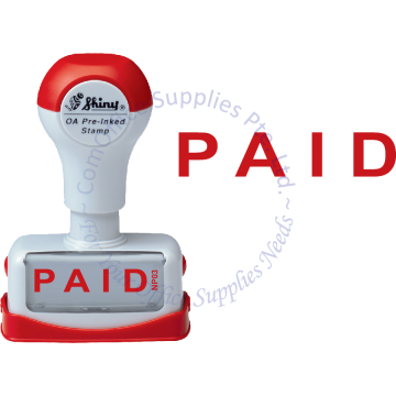 SHINY OA PRE-INKED STAMP - PAID (NP03)
