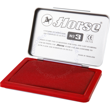 HORSE STAMP PAD #3 RED 3x4.5"