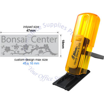 SHINY SELF INKING STAMP W/RUBBER S-723 47x18MM