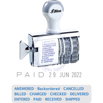 SHINY DIAL-A-PHRASE DATER STAMP S-70