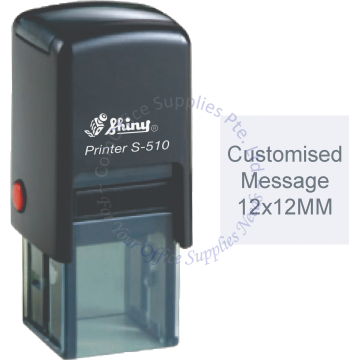 SHINY SELF INKING NUMBER STAMP W/RUBBER S-510 12x12MM