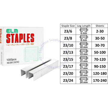 ELM STAPLES REFILL NO.320 (23/20)
