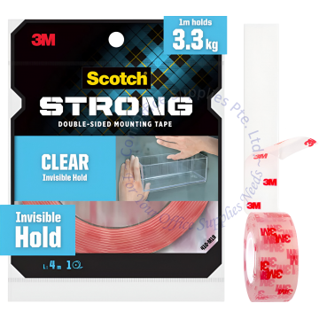 3M MOUNTING TAPE CLEAR 410-M19 19MMx4M