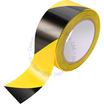 FLOOR HAZARD WARNING ADHESIVE TAPE 48MM (2") - BLACK/YELLOW