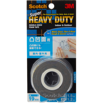 3M SCOTCH SUPER HEAVY DUTY MOUNTING TAPE KH19 19MMx1.5M (ROUGH & UNEVEN SURFACE)