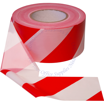 SAFETY BOUNDARY TAPE 72MM (3") x 40M RED/WHITE