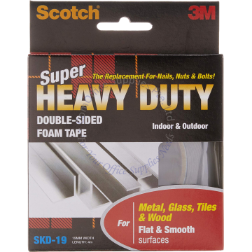 3M SCOTCH SUPER HEAVY DUTY MOUNTING TAPE SKD-19 19MMx4M