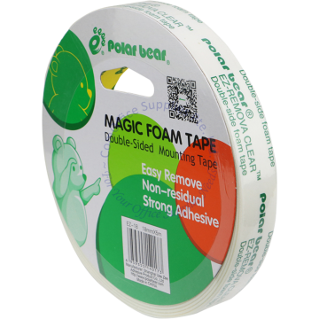 POLAR BEAR MAGIC FOAM TAPE (REMOVABLE) EZ-18 18MM (0.75") x 5M