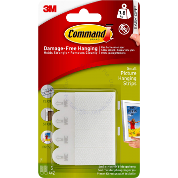 3M COMMAND PICTURE HANGING STRIPS 17202 SMALL