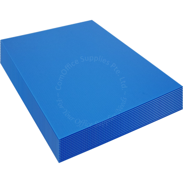 CORRUGATED PLASTIC BOARD 500x740x3MM - BLUE