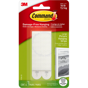 3M COMMAND PICTURE HANGING STRIPS 17206 LARGE