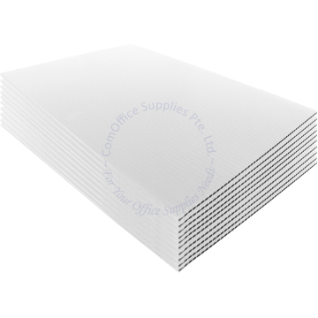 CORRUGATED PLASTIC BOARD 500x740x3MM - WHITE