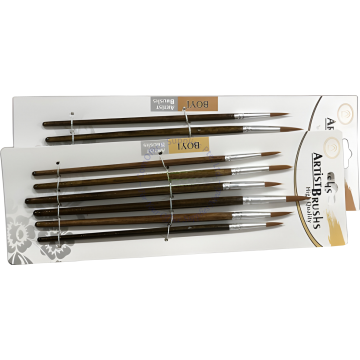 NYLON WATER COLOR BRUSH SET #8136A (6s)