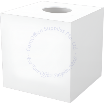 LUCKY DRAW BOX W/CENTER HOLE 10" WHITE