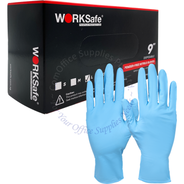 WORKSAFE DISPOSABLE POWDER FREE NITRILE GLOVES WSW37704SXL X-LARGE