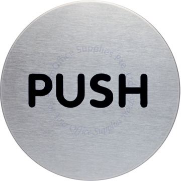 DURABLE STAINLESS STEEL PICTOGRAMS #4900 65MM "PUSH"