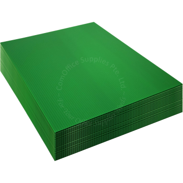 CORRUGATED PLASTIC BOARD 500x740x3MM - GREEN