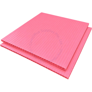 CORRUGATED PLASTIC BOARD 500x740x3MM - PINK