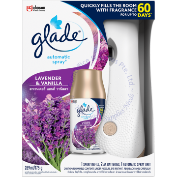 GLADE AUTOMATIC SPRAY STARTER KIT 269ML/175G - LAVENDER & VANILLA