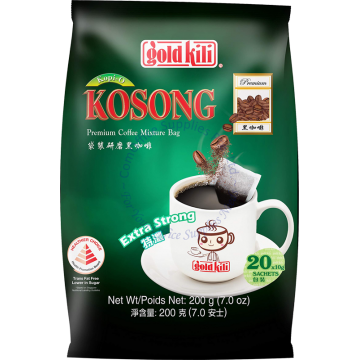 GOLD KILI INSTANT PREMIUM KOPI-O KOSONG (10Gx20s) - EXTRA STRONG