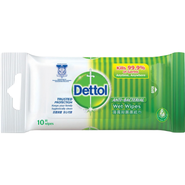 DETTOL ANTI-BACTERIAL WET WIPES (10s)