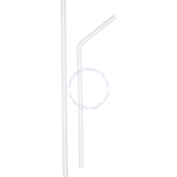 DISPOSABLE DRINKING STRAW CLEAR 9" (100s)
