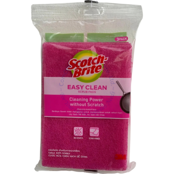3M SCOTCH-BRITE EASY CLEAN SCRUB PAD 3M-PAD-STD/3-87 (3s)