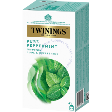 TWININGS TEABAGS (2Gx25s) - PURE PEPPERMINT