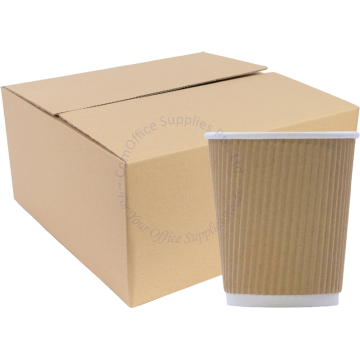 DISPOSABLE PAPER CUPS RIPPLE 12oz (500s)