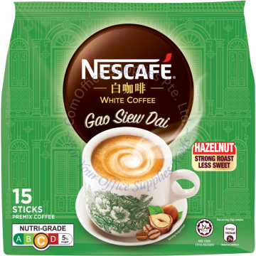 NESCAFE INSTANT WHITE COFFEE (33Gx15s) - GAO SIEW DAI (HAZELNUT)