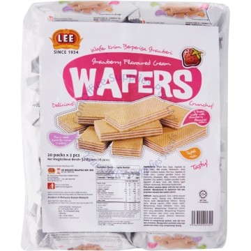 LEE STRAWBERRY CREAM WAFERS (25Gx20s)