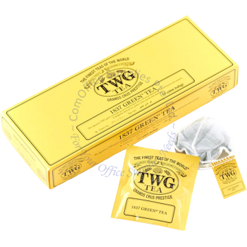 TWG ENVELOPED TEABAGS (2.5Gx15s) - 1837 GREEN TEA