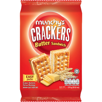 MUNCHY'S CRACKERS - BUTTER SANDWICH 270G