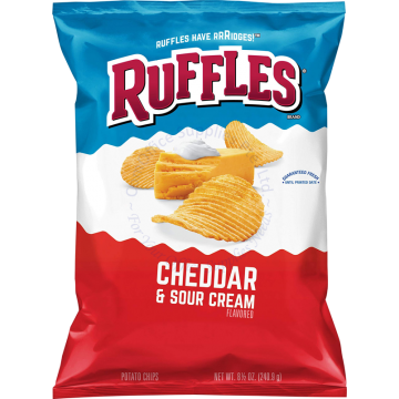 RUFFLES POTATO CHIPS 170G - CHEDDAR & SOUR CREAM