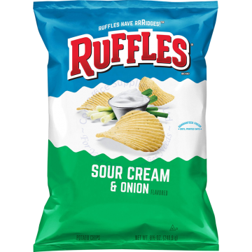 RUFFLES POTATO CHIPS 170G - SOUR CREAM & ONION