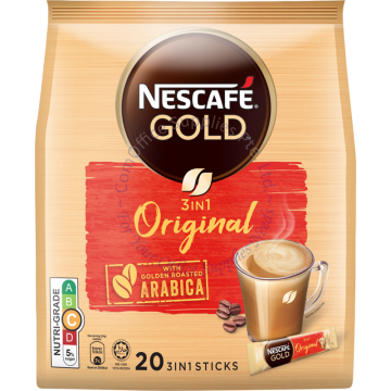 NESCAFE GOLD 3-IN-1 ORIGINAL W/GOLDEN ROASTED ARABICA (24Gx20s)