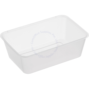 DISPOSABLE PLASTIC RECTANGULAR CONTAINER 17x12x6.5CM (50s)