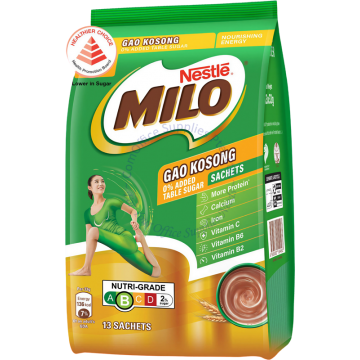 MILO CHOCOLATE MALT DRINK POWDER W/MILK - GAO KOSONG (SACHET) (33Gx13s)