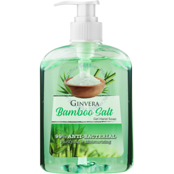 GINVERA ANTI-BACTERIAL GEL HAND SOAP 500ML - BAMBOO SALT