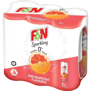 F&N SPARKLING 0% SUGAR CAN DRINKS (325MLx6s) - PINK GRAPEFRUIT